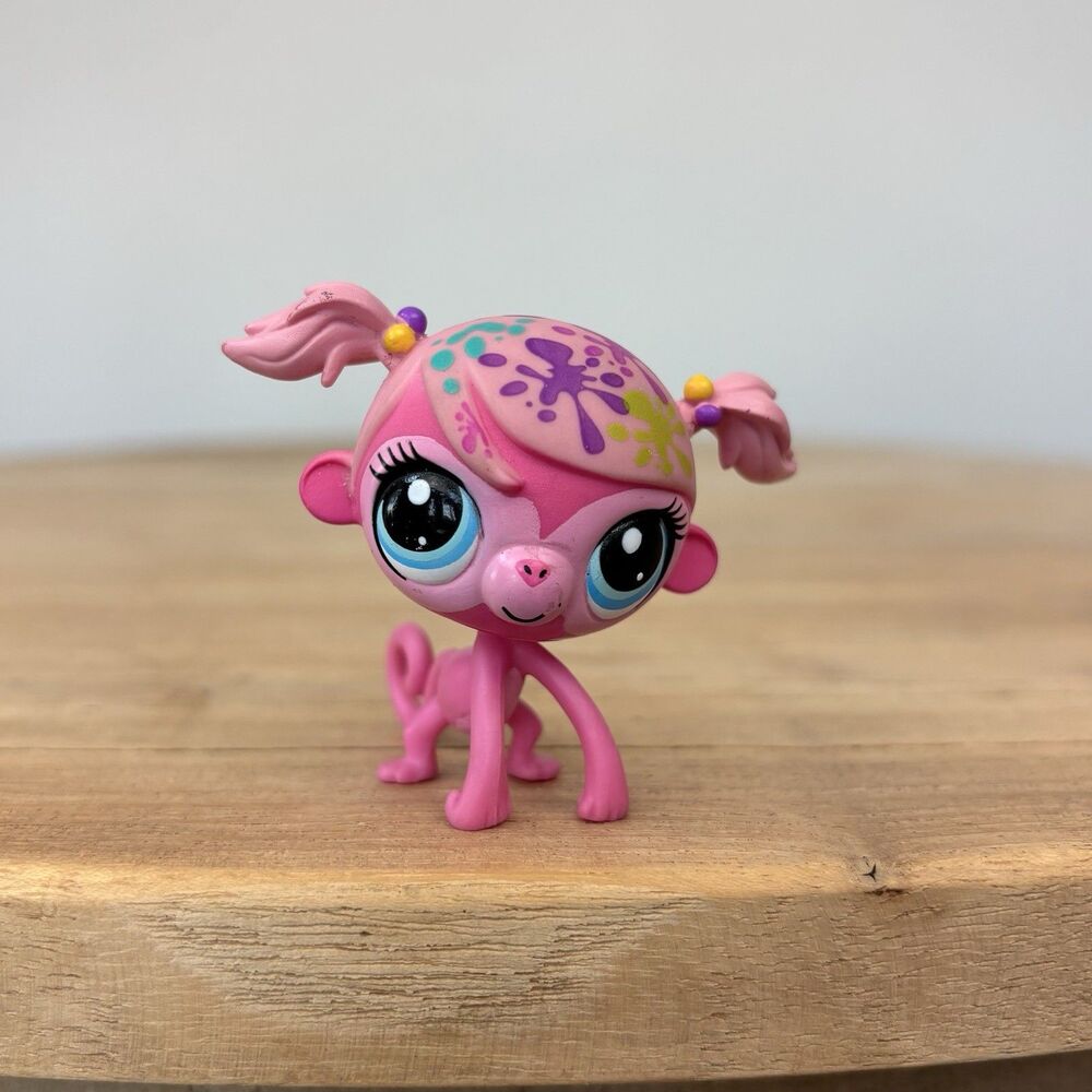 Minka Mark Monkey #3509 Authentic Littlest Pet Shop Hasbro LPS Paint Splashin’